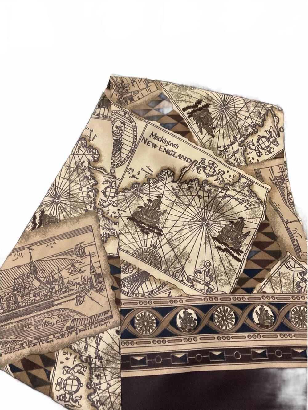 Mackintosh New England Vintage Map Print Scarf